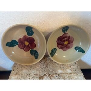 One Vintage 1940's‎ Watt Pottery Rio Rose 5-5/8'' Bowl Discontinued 1949